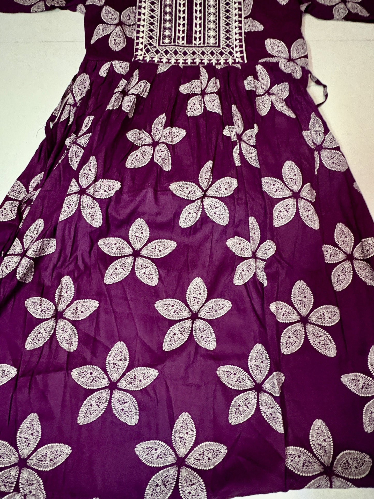 Maroon colour Embroidered Kurthi – Timeless Elegance in Every Stitch