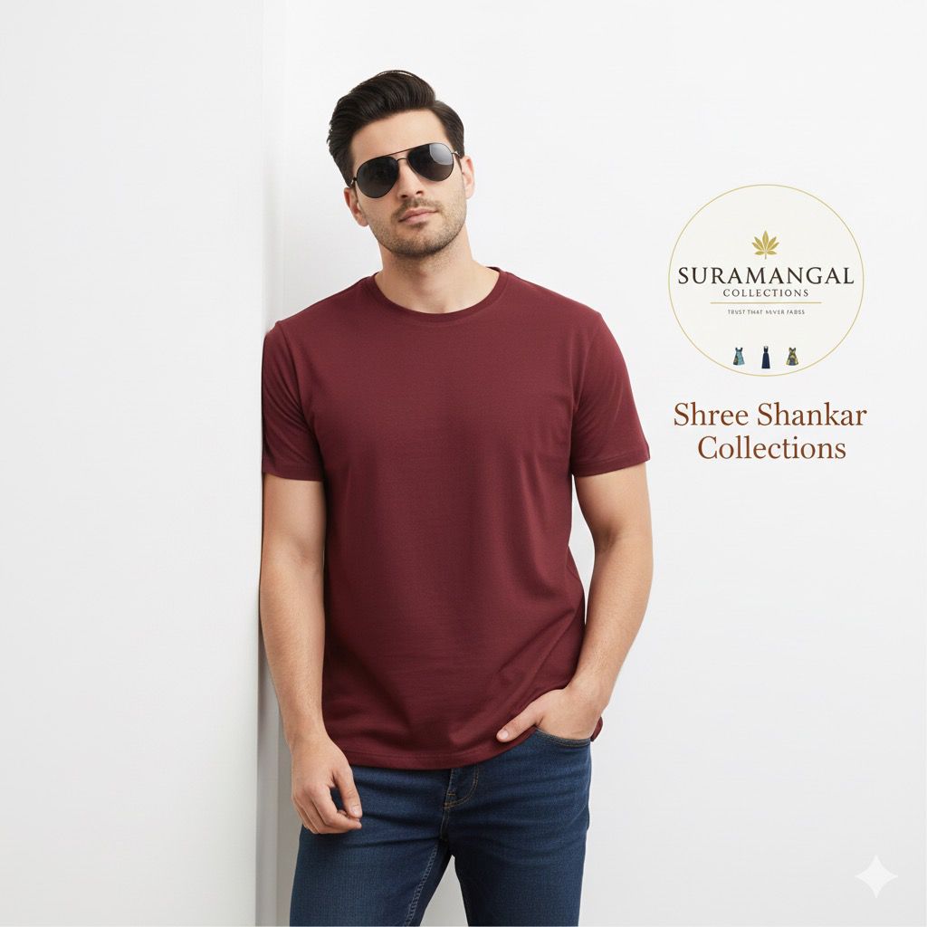 Maroon Cotton Round Nek T-Shirt – 180 GSM | S-XXL (Copy)