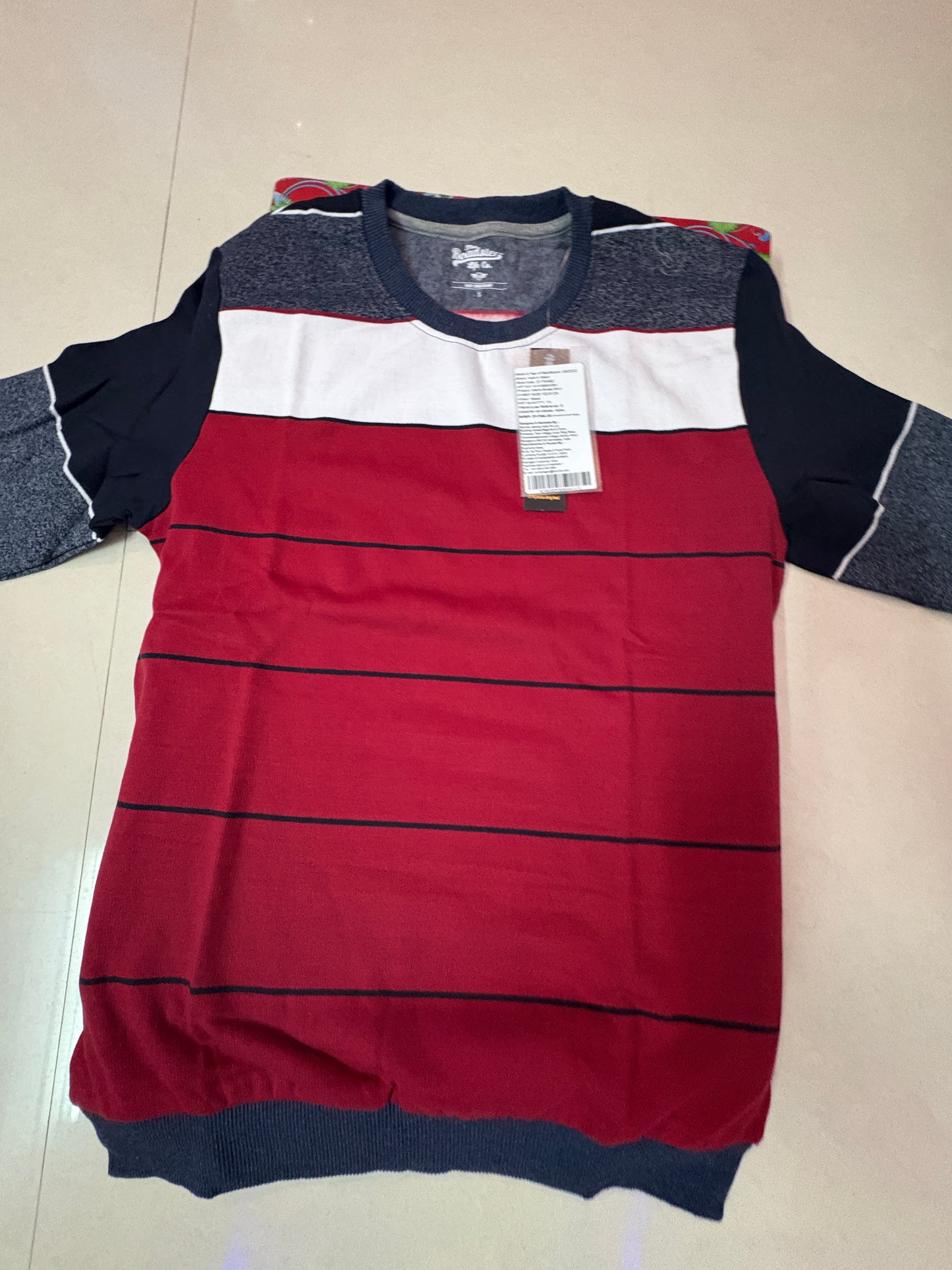 Urban Stripes Maroon & White Sweatshirt – Bold & Cozy Winterweas