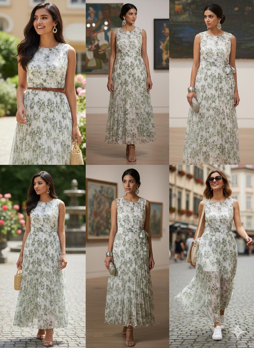 Flora Flutter-Sleeve Maxi Dress in Sage Green– L & XXL Sizes Available