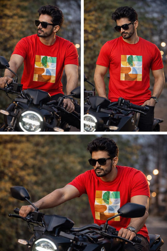 Red Cotton Round Neck T shirt – 180 GSM| S to XXL Available