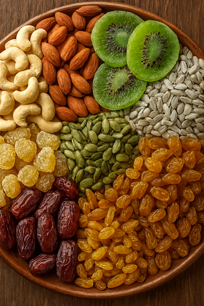 Dry Fruit Combo Pack 2 of 250g Each (Cashew, Almonds , Amla Candy Sweet, Sunflower Seeds, Pumpkin Seeds, Kiwi, Kismis)