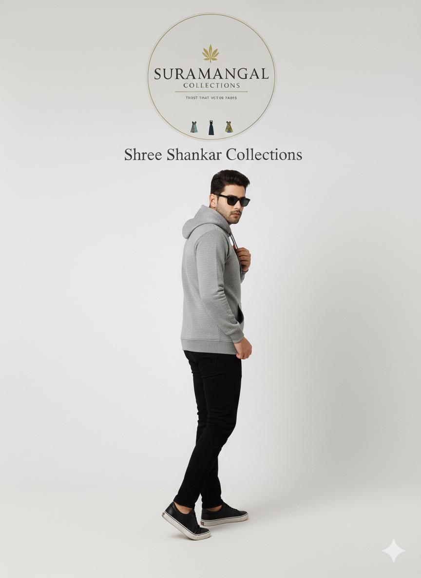 Grey Cotton Hoodie Without Zipper – 300 GSM | S to XXL