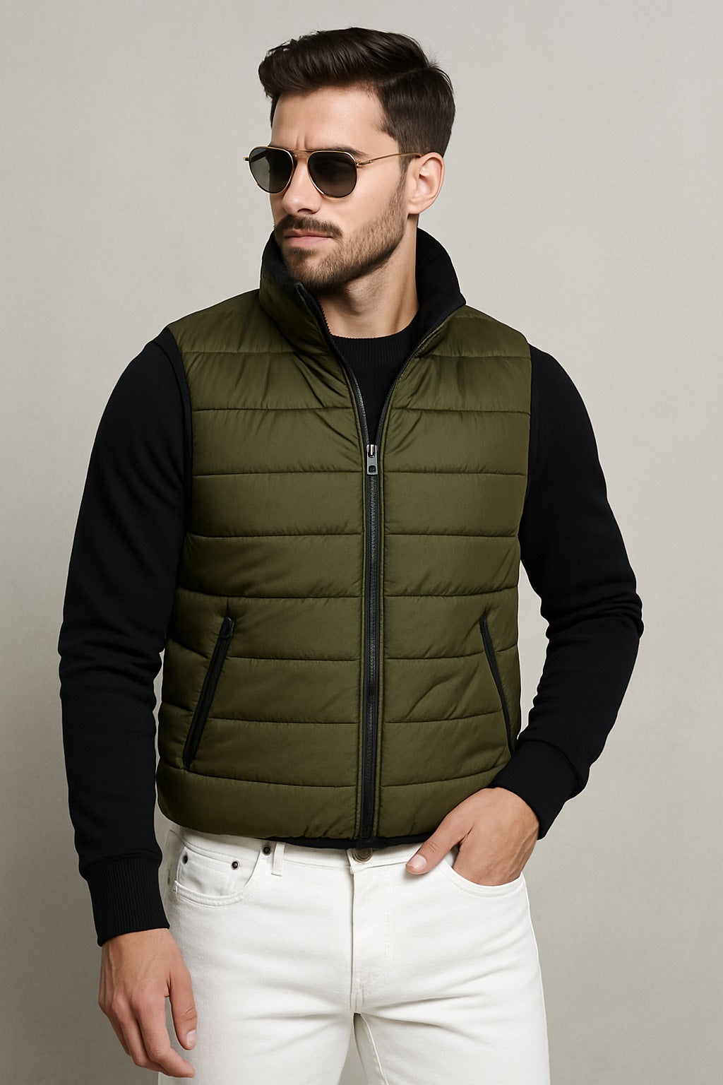 Men's Cream color Jeans – Classic Fit, 30 x 32 of Available Sizes - 30 , 32,34 & 36