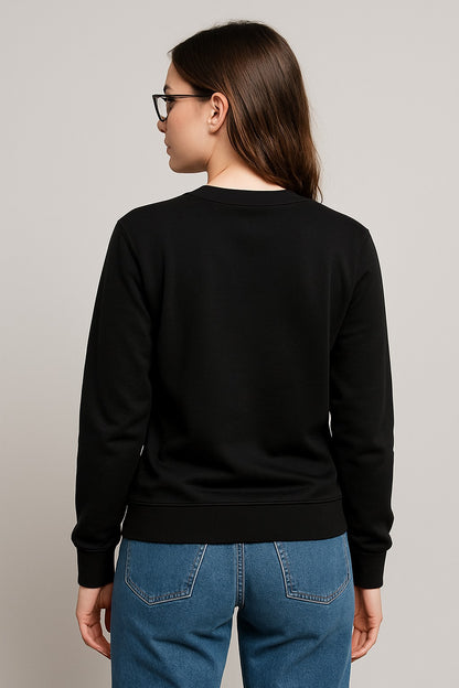 Premium Black Crewneck Sweatshirt – Timeless Comfort & Style