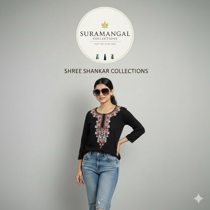 Multi Colour Jeans Top - L Size Available