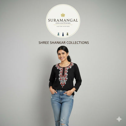 Multi Colour Jeans Top - L Size Available