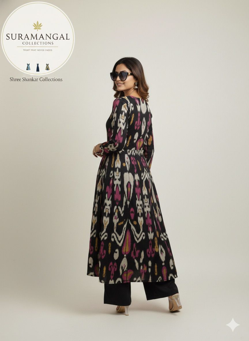 Midnight Ikat Cord – Vibrant Elegance in Black