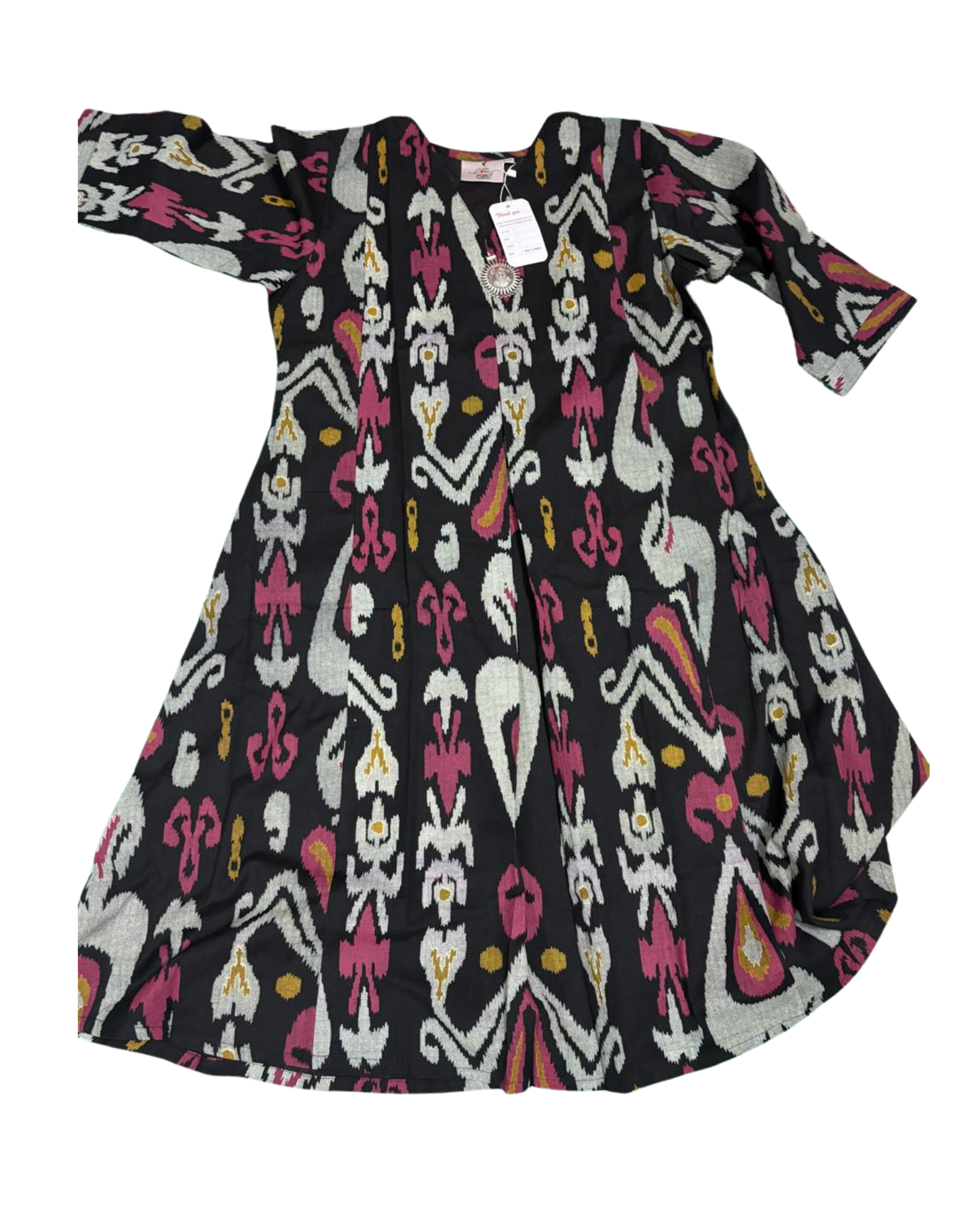 Midnight Ikat Cord – Vibrant Elegance in Black