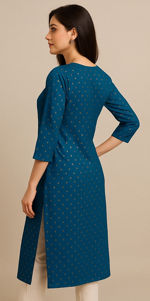 Royal Blue Embroidered Kurta – Festive & Elegant