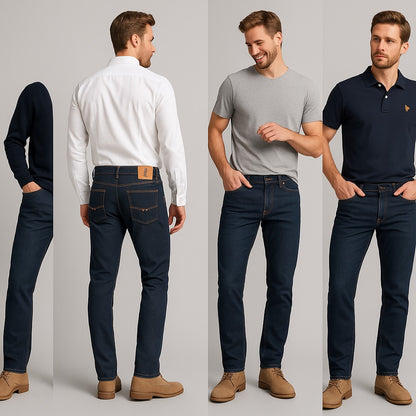 Denim – Classic Fit Front with Authentic Detailing of Sizes 32 & 36