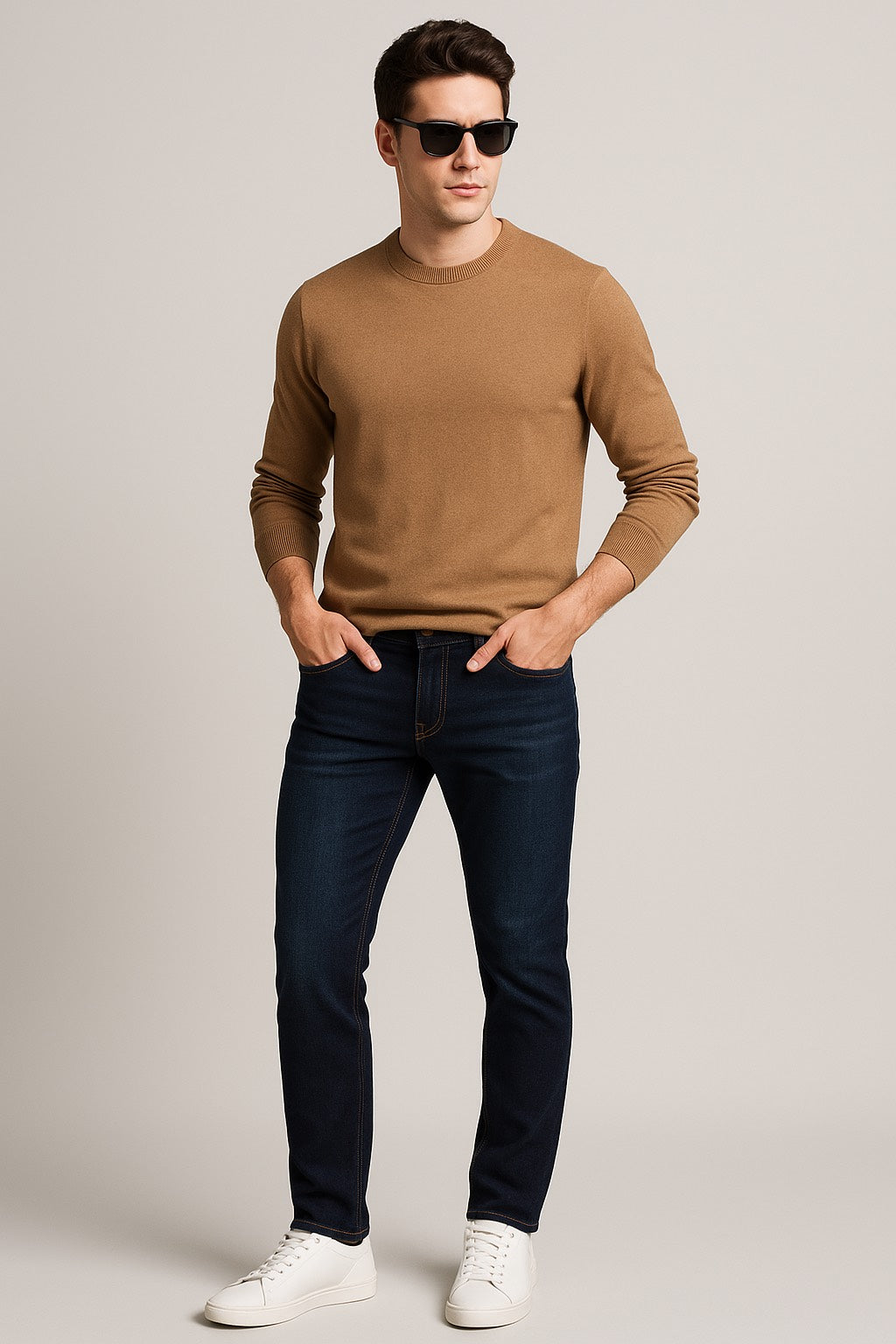 Men's Slim Fit Dark Blue Denim Jeans of Size -30