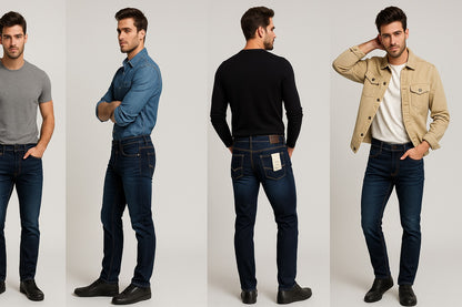 Men's Slim Fit Dark Blue Denim Jeans of Size -30