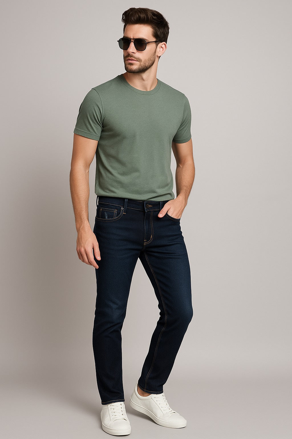 Men's Slim Fit Dark Blue Denim Jeans of Size -30