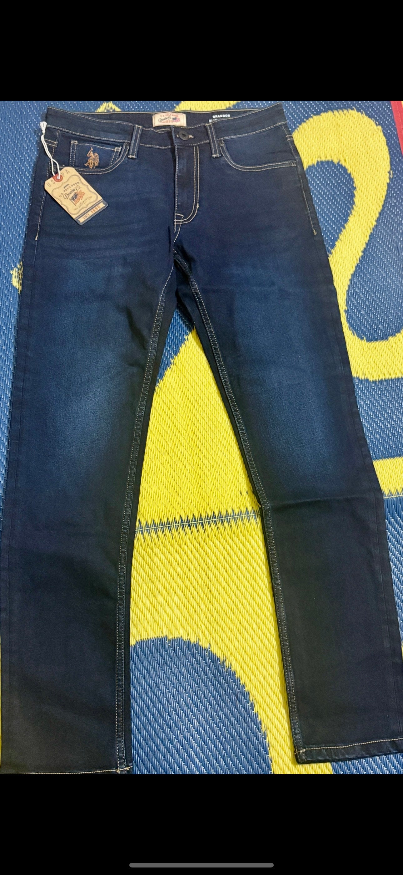 Men's Slim Fit Dark Blue Denim Jeans of Size -30