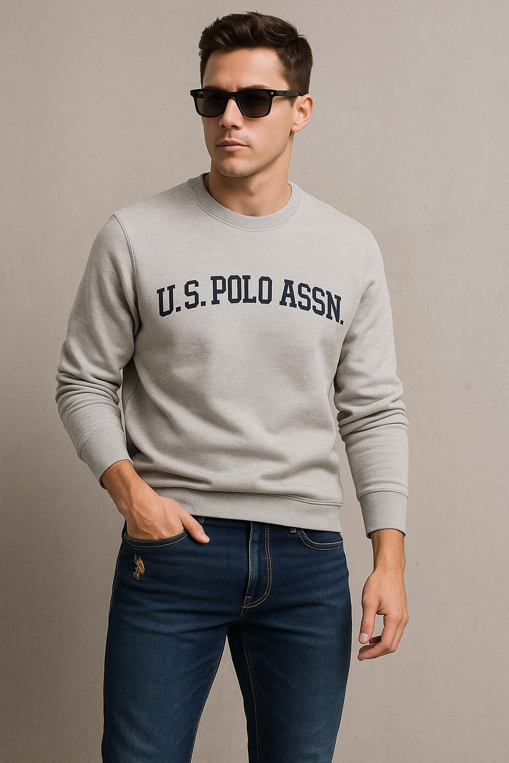 Dark Blue Denim Jeans – Classic Fit with Contrast Stitching (Sizes 30 & 36)