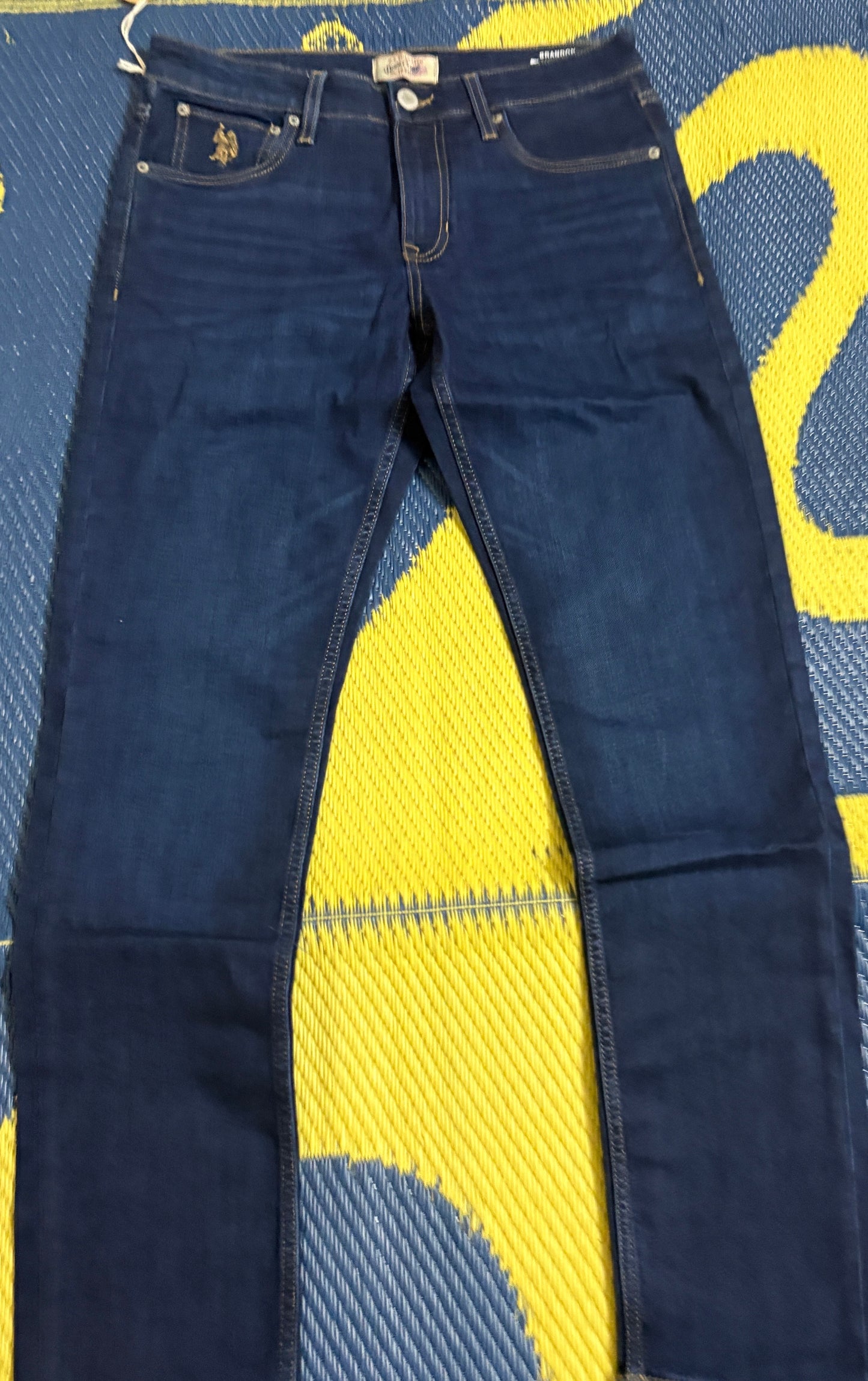 Dark Blue Denim Jeans – Classic Fit with Contrast Stitching (Sizes 30 & 36)