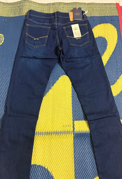 Dark Blue Denim Jeans – Classic Fit with Contrast Stitching (Sizes 30 & 36)