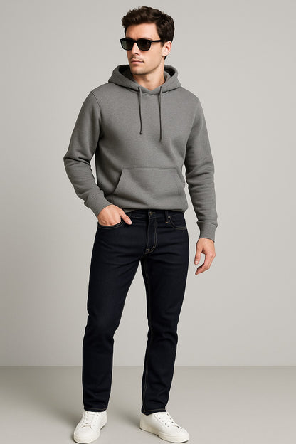 Slim Tapered Jeans – Dark Indigo Blue Jeans Plain 0f size -34