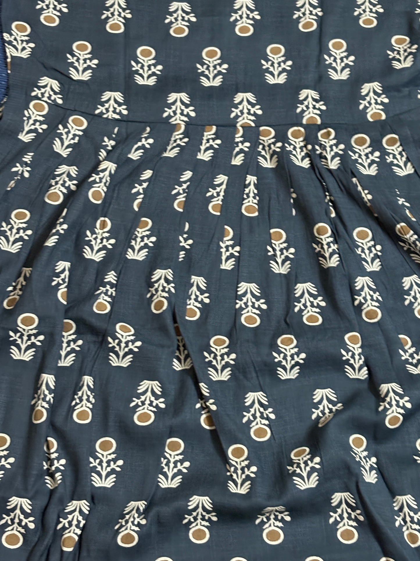 Charcoal Bloom Printed Kurth Umbrella cut