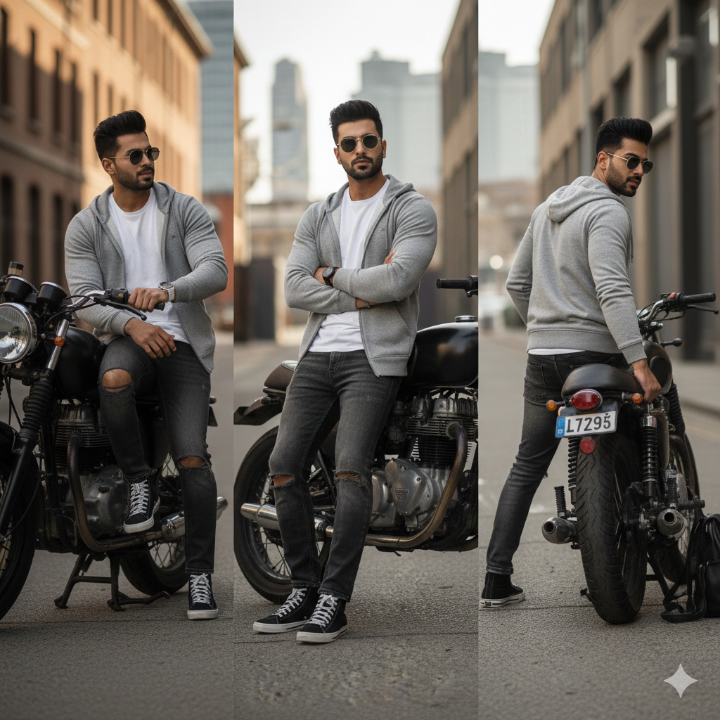 Grey Cotton Hoodie Without Zipper – 300 GSM | S to XXL