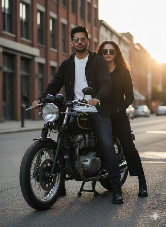 Black Cotton Hoodie with zipper  – 300 GSM| S to XXL Available