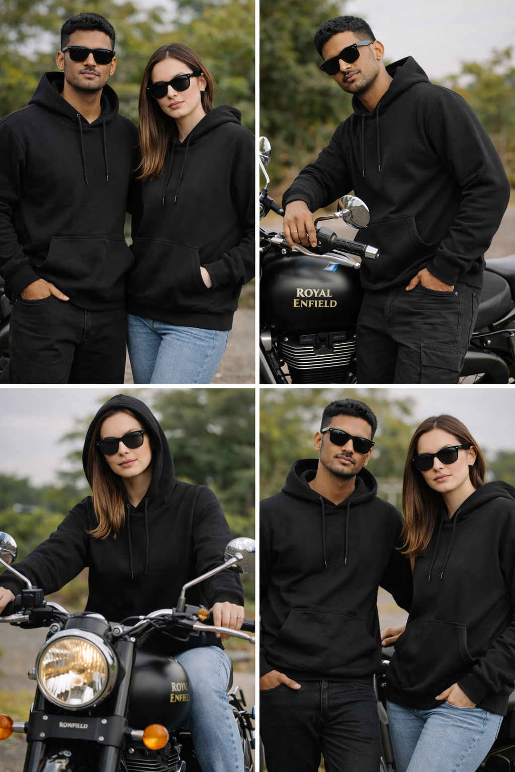 Black Cotton Hoodie with zipper  – 300 GSM| S to XXL Available