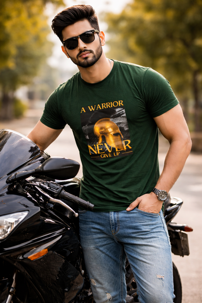 Green Cotton Round Neck T shirt  – 180 GSM| S to XXL Available