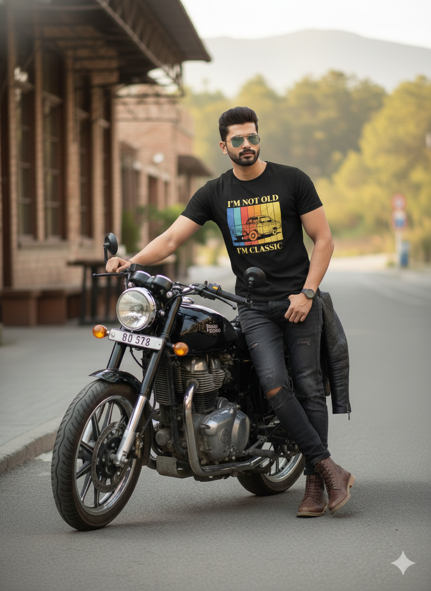 Black Cotton Round Neck T shirt  – 180 GSM| S to XXL Available