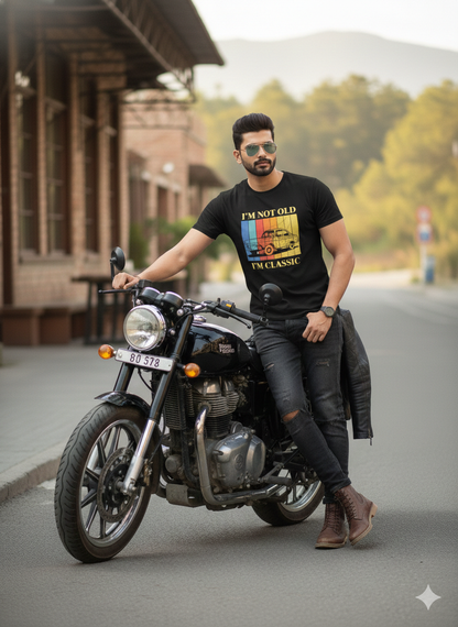 Black Cotton Round Neck T shirt  – 180 GSM| S to XXL Available