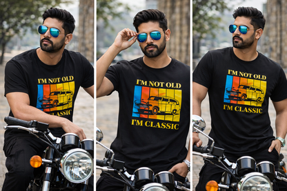 Black Cotton Round Neck T shirt  – 180 GSM| S to XXL Available