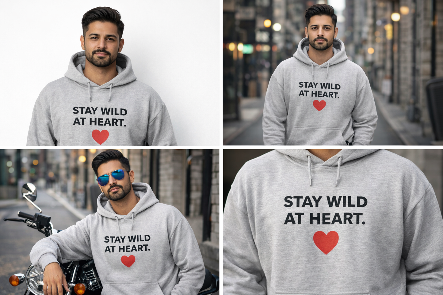 Grey Cotton Hoodie without zipper uni sex   – 300 GSM| S to XXL Available