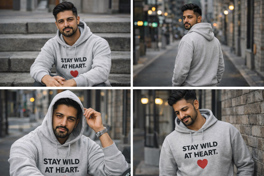 Grey Cotton Hoodie without zipper uni sex   – 300 GSM| S to XXL Available