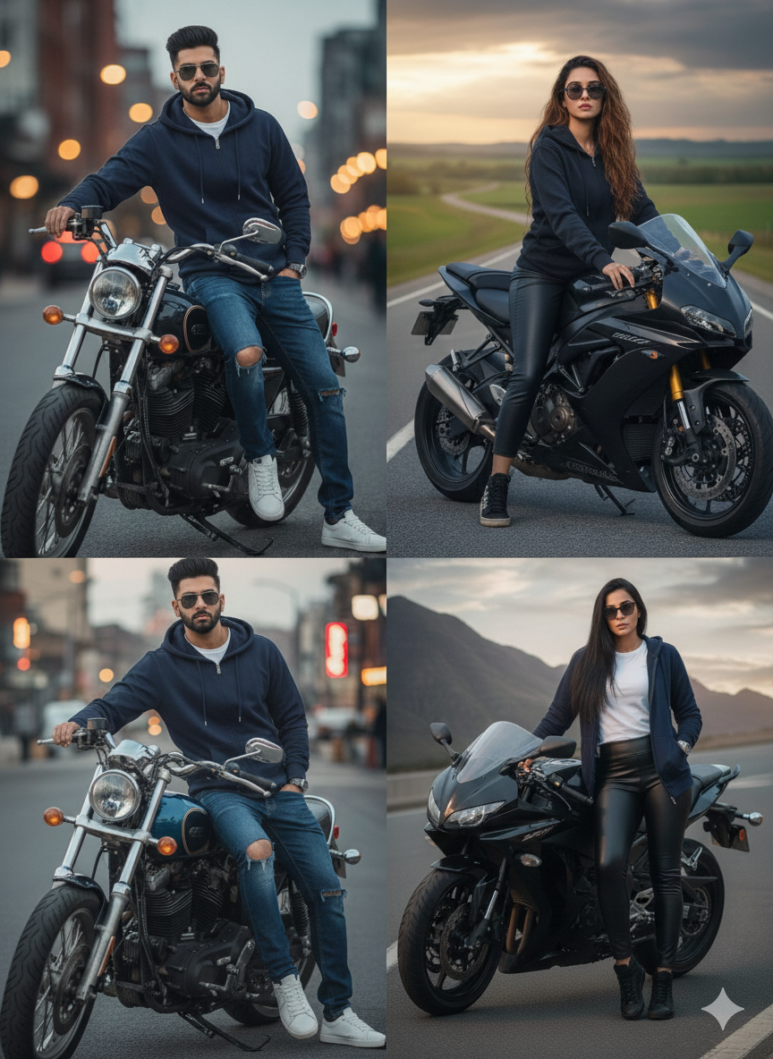 Blue Cotton Hoodie with zipper uni sex   – 300 GSM| S to XXL Available