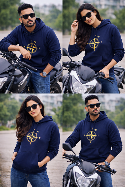 Blue Cotton Hoodie without zipper uni sex   – 300 GSM| S to XXL Available