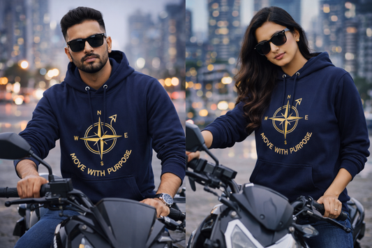 Blue Cotton Hoodie without zipper uni sex   – 300 GSM| S to XXL Available