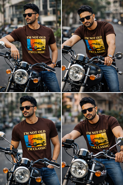 Brown Cotton Round Neck T shirt  – 180 GSM| S to XXL Available