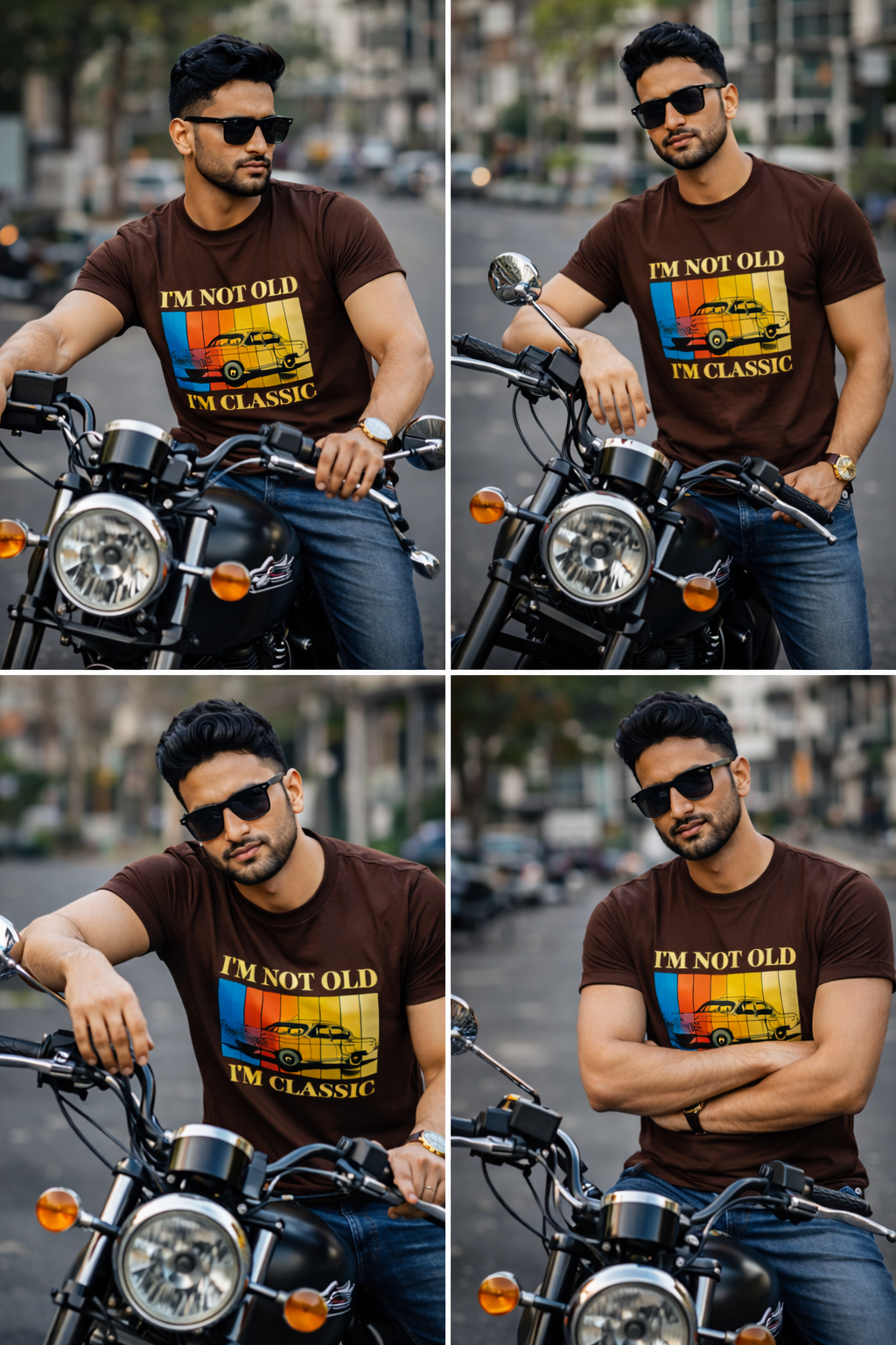 Brown Cotton Round Neck T shirt  – 180 GSM| S to XXL Available