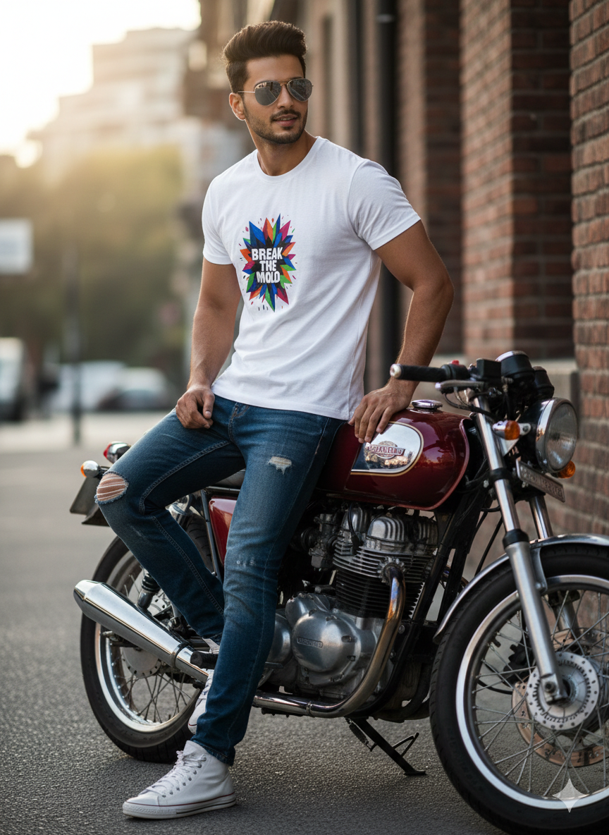 White Cotton Round Neck T shirt  – 180 GSM| S to XXL Available