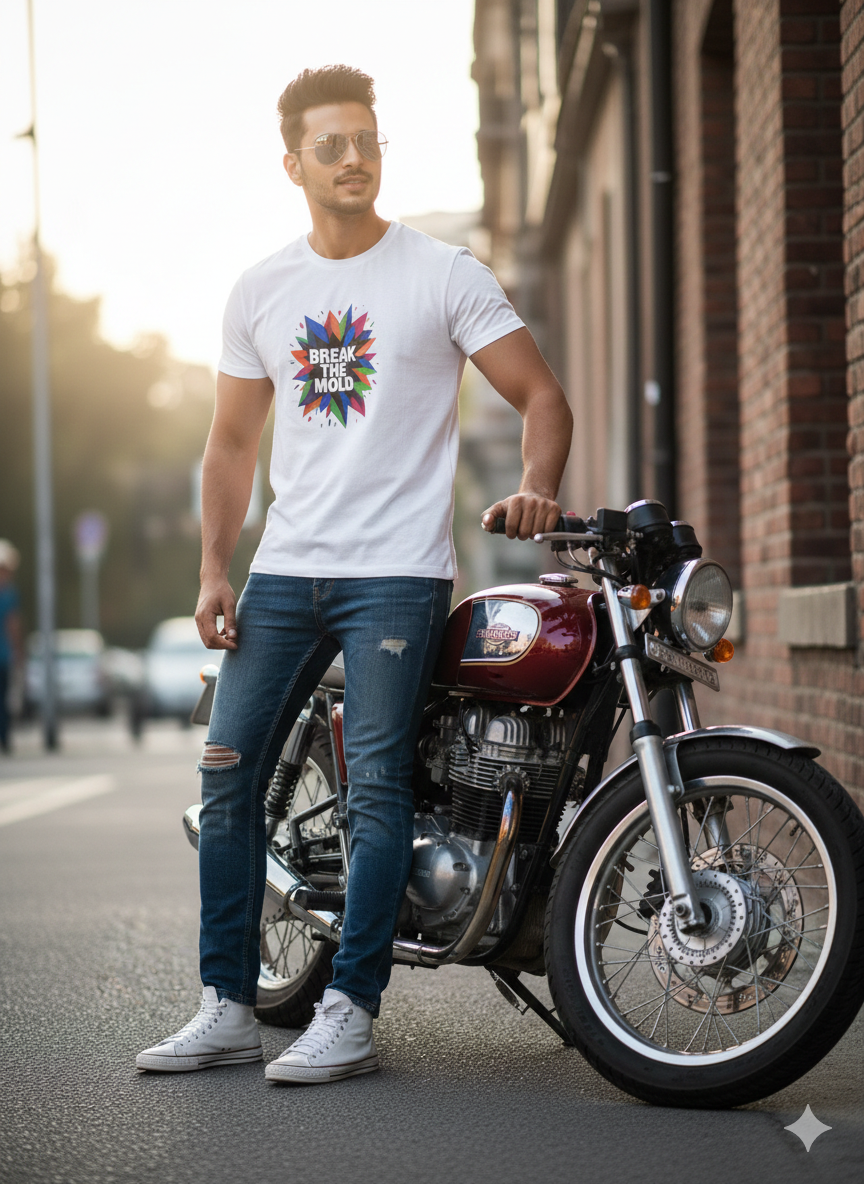 White Cotton Round Neck T shirt  – 180 GSM| S to XXL Available