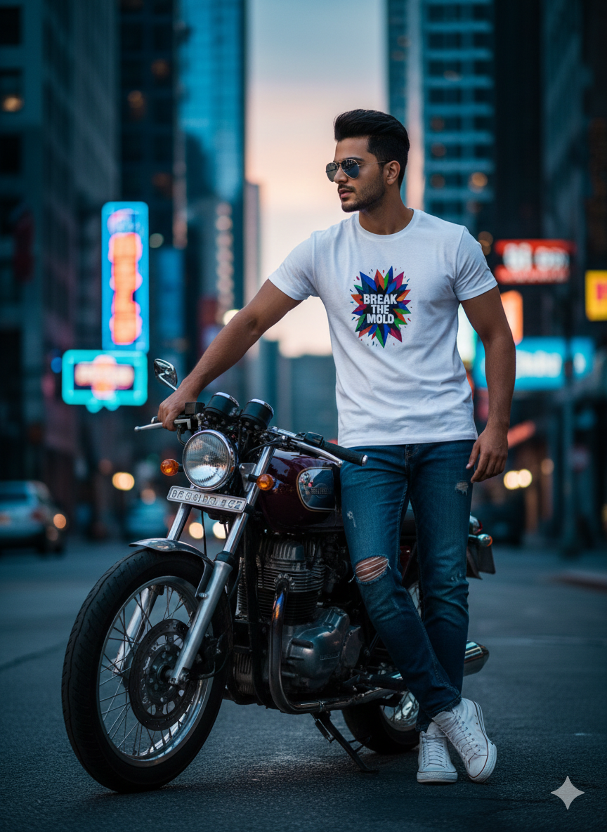White Cotton Round Neck T shirt  – 180 GSM| S to XXL Available