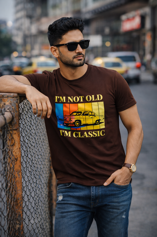 Brown Cotton Round Neck T shirt  – 180 GSM| S to XXL Available
