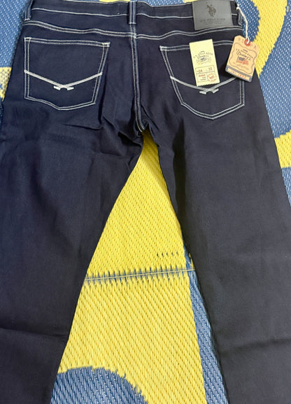 Slim Tapered Jeans – Dark Indigo Blue Jeans Plain 0f size -34