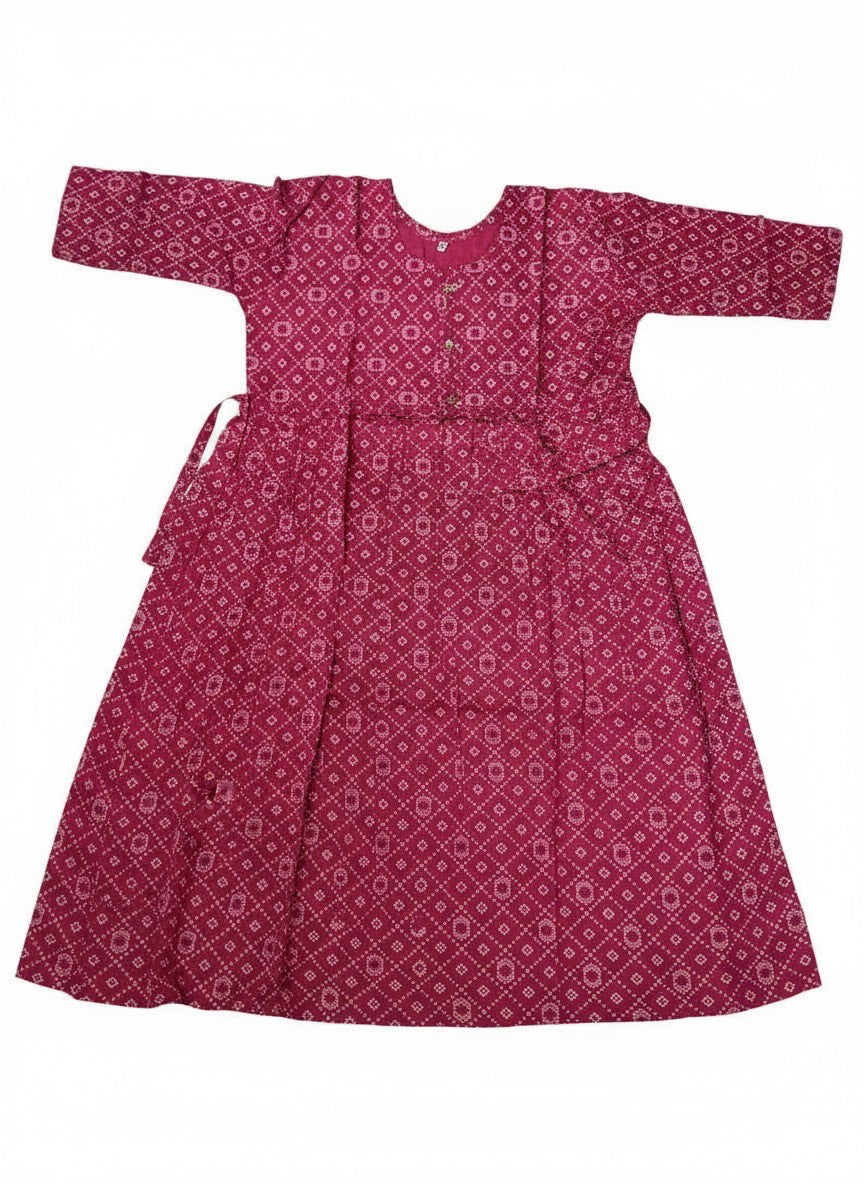 Printed Flared Kurti Collection – Black, Maroon, Indigo & Navy Blue (3XL)