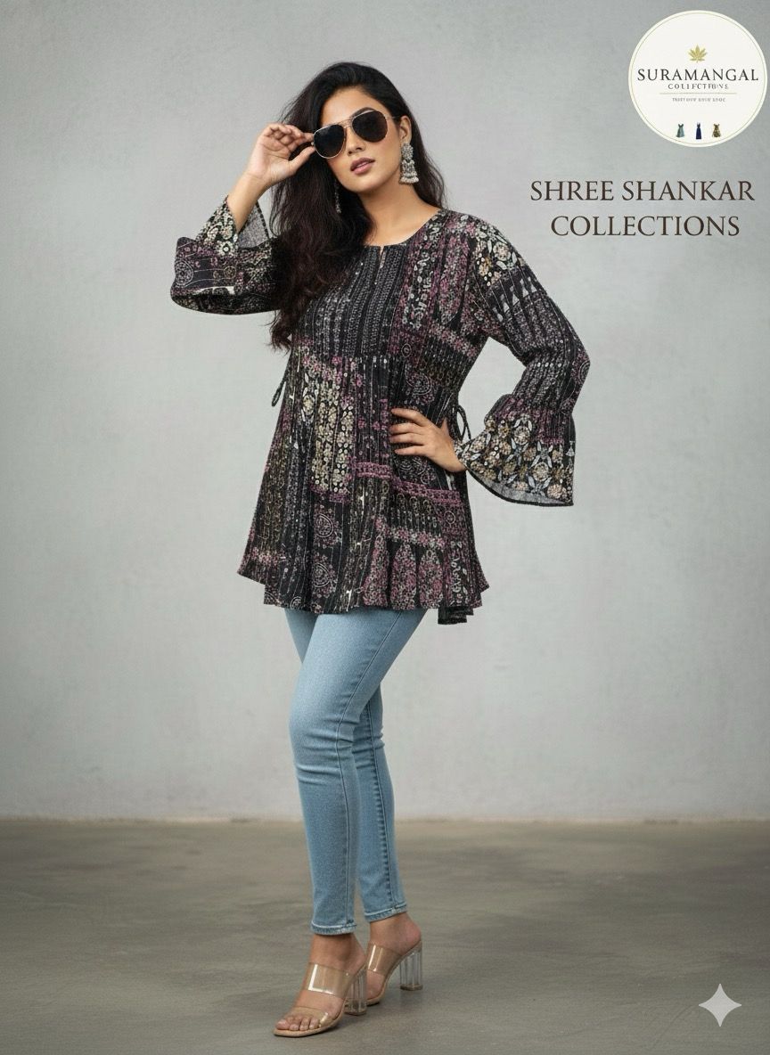 Black Jeans Top – XL Size Available