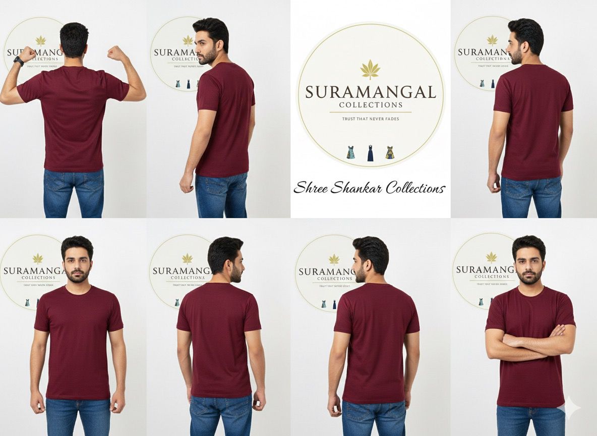 Maroon Cotton Round Nek T-Shirt – 180 GSM | S-XXL (Copy)