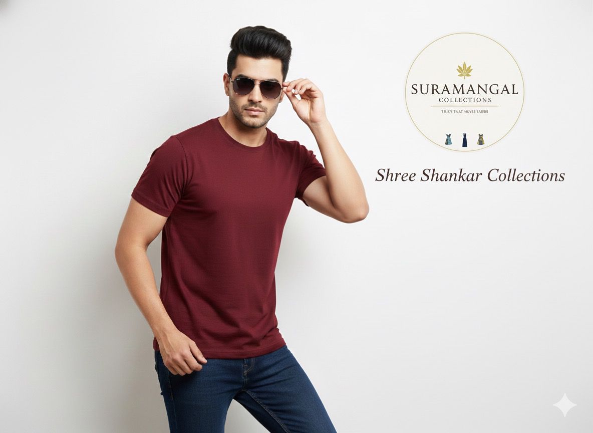 Maroon Cotton Round Nek T-Shirt – 180 GSM | S-XXL (Copy)