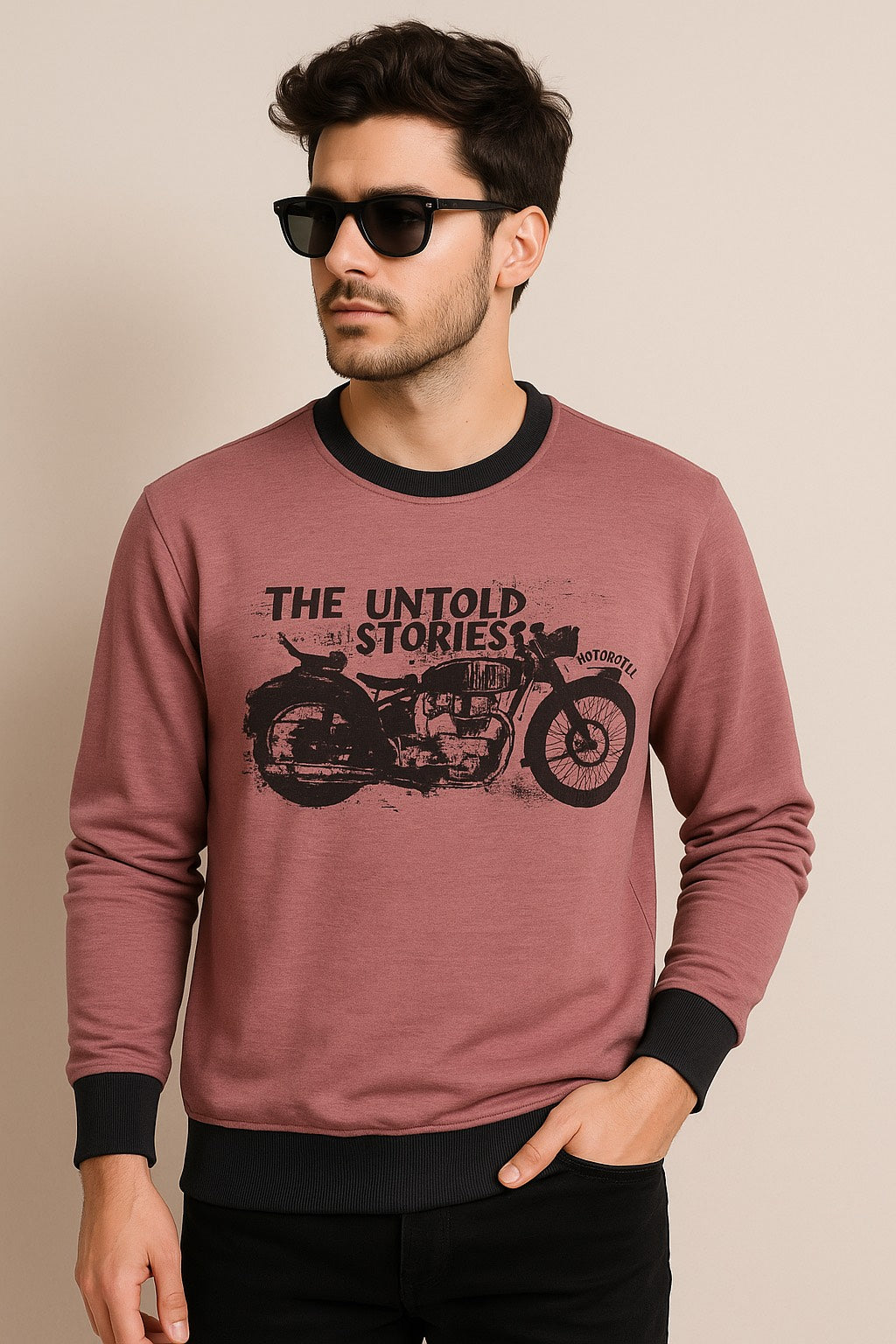Pink "Motorcycle Stories" Sweatshirt – Adventure in Style