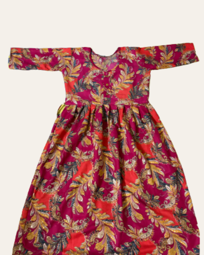 Pink Petal Kurthi – Floral Festive Charm - XL Size Available