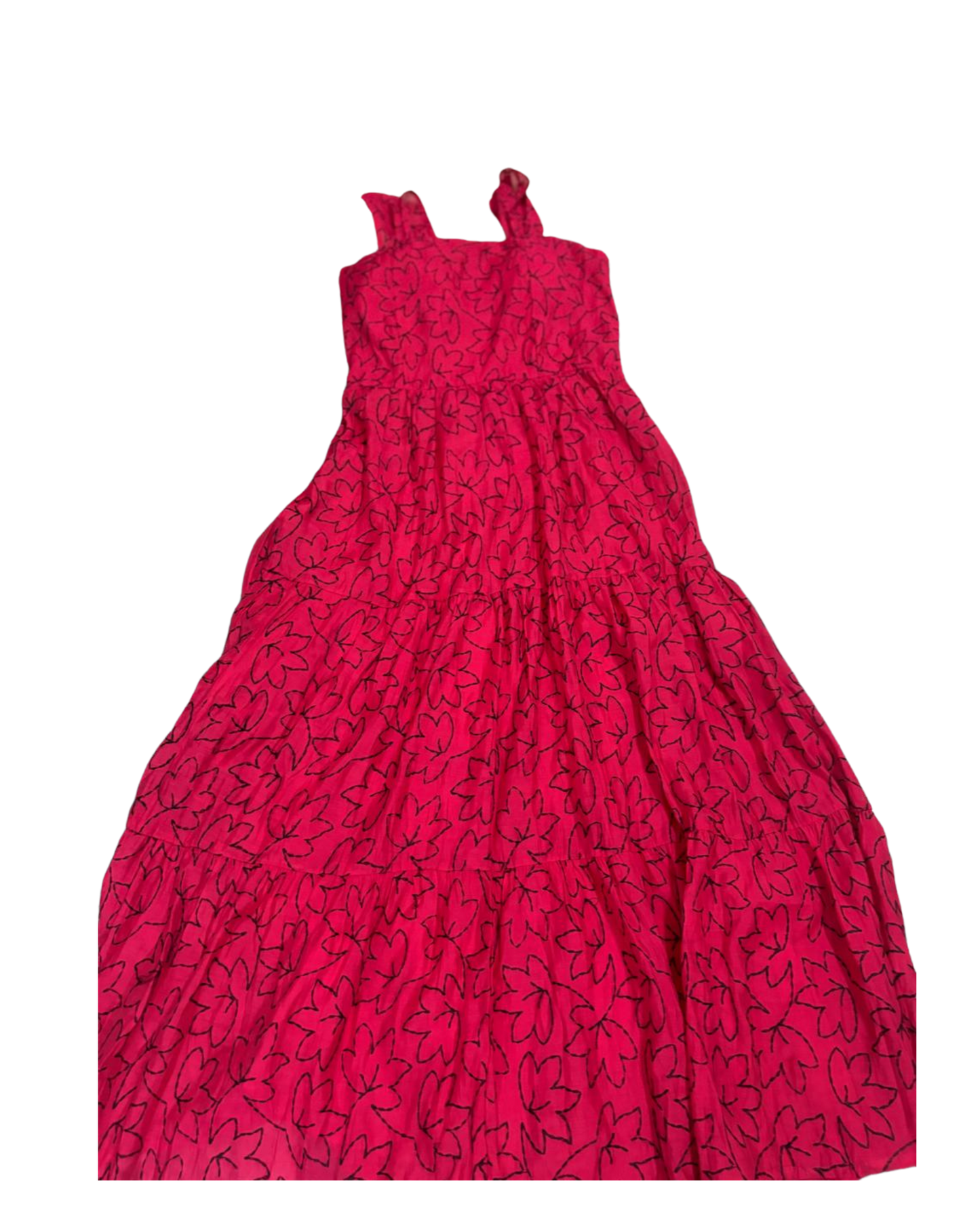 Crimson Bloom Long Frock – Grace in Every Fold